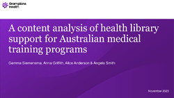 Western Alliance Health library support for Australian medical training programs  a content analysis.pdf.jpg